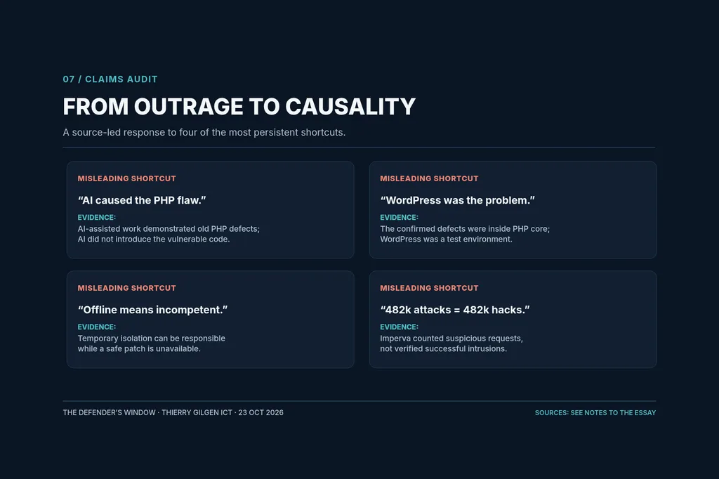 Four misleading claims, each paired with what the evidence shows.
