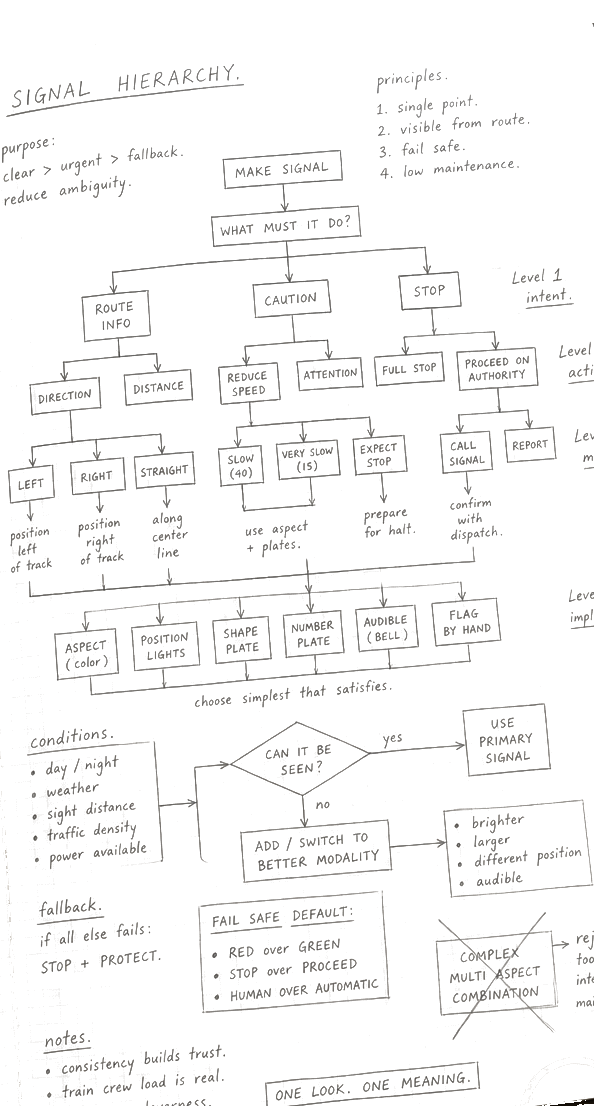 Graphite signal hierarchy ladder from a workshop notebook investigation.